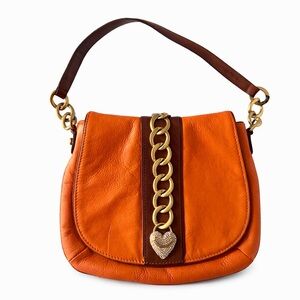Y2K Juicy Couture Citrus Leather Crescent Bag